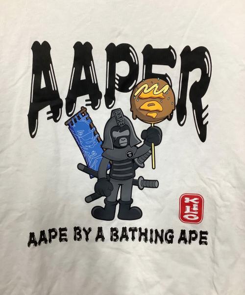 A BATHING APE（ア ベイシング エイプ）A BATHING APE (ア ベイシング エイプ) 半袖カットソー ホワイト サイズ:Lの古着・服飾アイテム