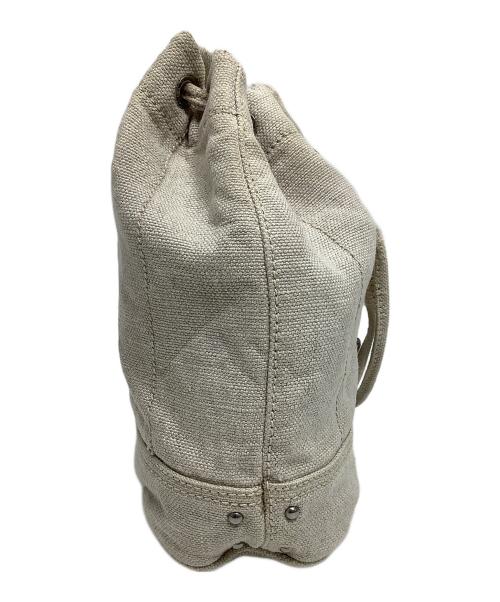 PRADA（プラダ）PRADA (プラダ) 巾着ポーチ ベージュの古着・服飾アイテム