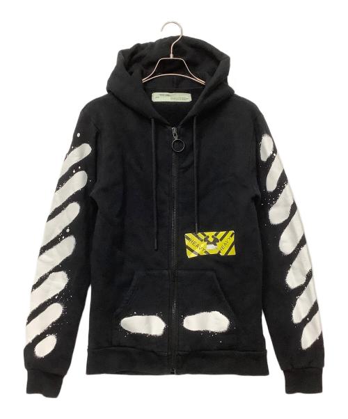 OFFWHITE（オフホワイト）OFFWHITE (オフホワイト) ジップパーカー ブラック サイズ:Sの古着・服飾アイテム