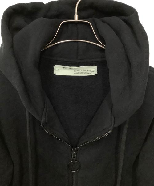 OFFWHITE（オフホワイト）OFFWHITE (オフホワイト) ジップパーカー ブラック サイズ:Sの古着・服飾アイテム