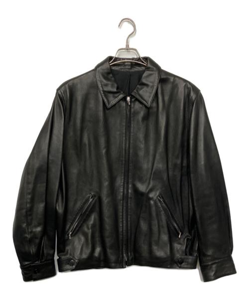 agnes b homme（アニエスベーオム）agnes b homme (アニエスベーオム) レザージャケット ブラック サイズ:1の古着・服飾アイテム