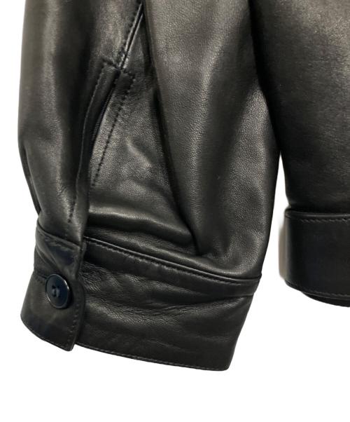 agnes b homme（アニエスベーオム）agnes b homme (アニエスベーオム) レザージャケット ブラック サイズ:1の古着・服飾アイテム