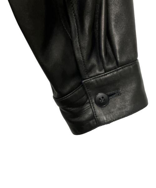 agnes b homme（アニエスベーオム）agnes b homme (アニエスベーオム) レザージャケット ブラック サイズ:1の古着・服飾アイテム