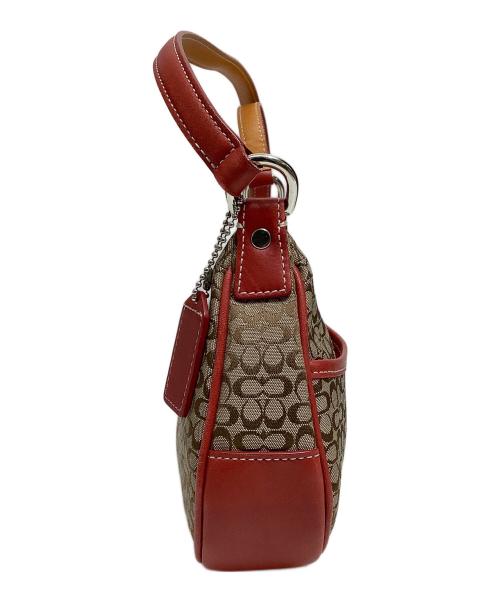 COACH（コーチ）COACH (コーチ) ショルダーバッグ レッド×ベージュの古着・服飾アイテム