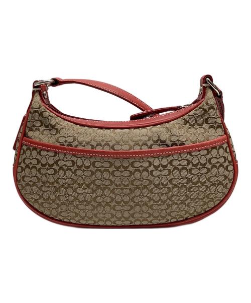 COACH（コーチ）COACH (コーチ) ショルダーバッグ レッド×ベージュの古着・服飾アイテム
