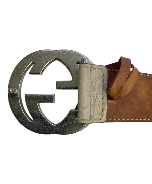 GUCCI（グッチ）GUCCI (グッチ) インターロッキングG/GGエンボスレザーベルトの古着・服飾アイテム