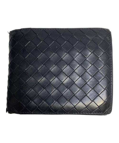BOTTEGA VENETA（ボッテガベネタ）BOTTEGA VENETA (ボッテガベネタ) 2つ折り財布 ブラックの古着・服飾アイテム