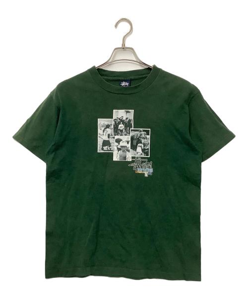 stussy（ステューシー）stussy (ステューシー) 半袖カットソー グリーン サイズ:Mの古着・服飾アイテム