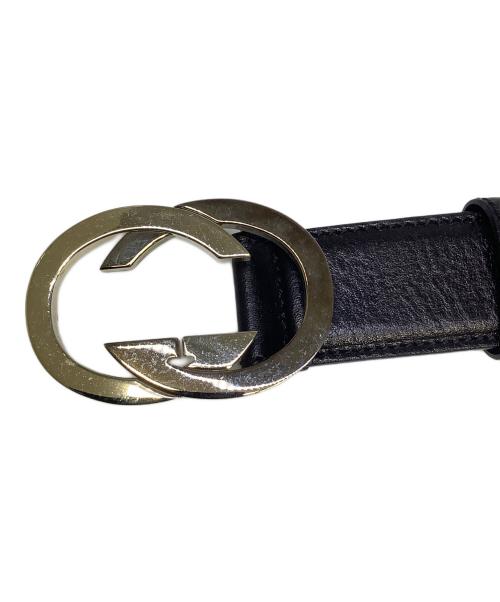 GUCCI（グッチ）GUCCI (グッチ) インターロッキングGバックルベルト ブラックの古着・服飾アイテム