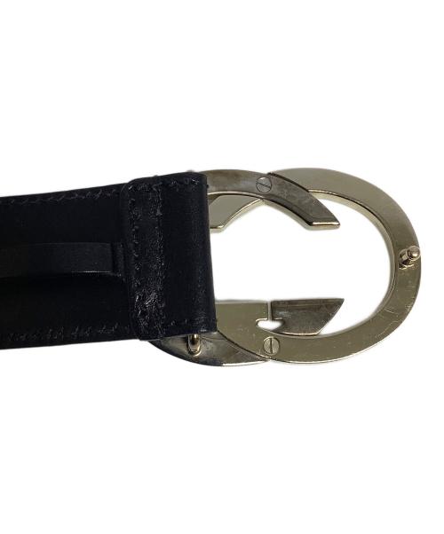 GUCCI（グッチ）GUCCI (グッチ) インターロッキングGバックルベルト ブラックの古着・服飾アイテム