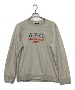 中古・古着通販】A.P.C. (アーペーセー) ロゴスウェット グレー サイズ