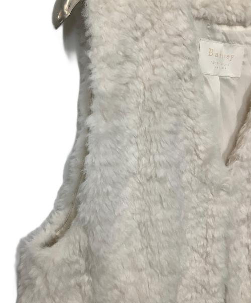 BALLSEY（ボールジィ）BALLSEY (ボールジィ) ボアベスト ホワイト サイズ:36の古着・服飾アイテム