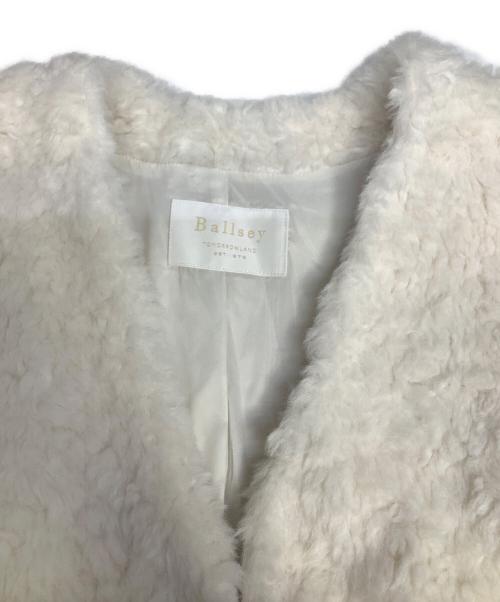 BALLSEY（ボールジィ）BALLSEY (ボールジィ) ボアベスト ホワイト サイズ:36の古着・服飾アイテム
