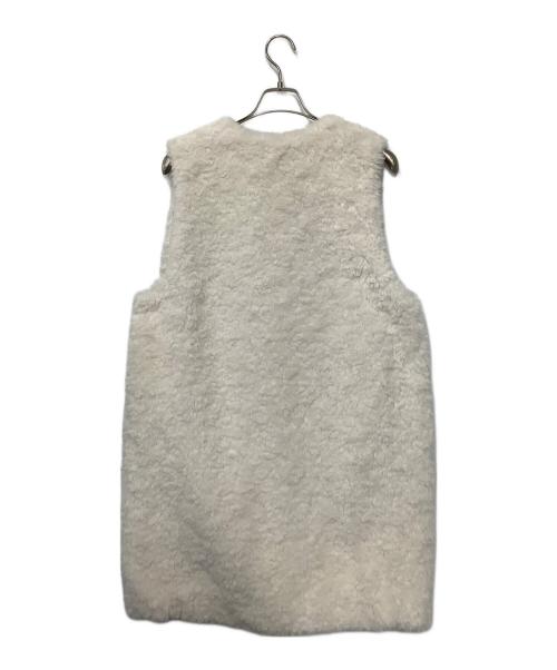 BALLSEY（ボールジィ）BALLSEY (ボールジィ) ボアベスト ホワイト サイズ:36の古着・服飾アイテム