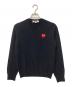PLAY COMME des GARCONS（プレイコムデギャルソン）の古着「薄手ニット」｜ブラック