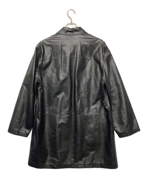 Salvatore Ferragamo（サルヴァトーレ フェラガモ）Salvatore Ferragamo (サルヴァトーレ フェラガモ) レザーコート ブラック サイズ:48の古着・服飾アイテム