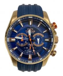 TECHNOS（テクノス）の古着「クロノグラフ」｜ブルー