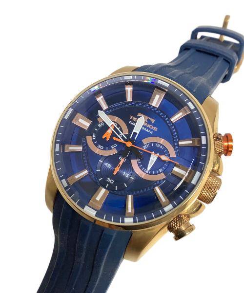 TECHNOS（テクノス）TECHNOS (テクノス) クロノグラフ ブルーの古着・服飾アイテム
