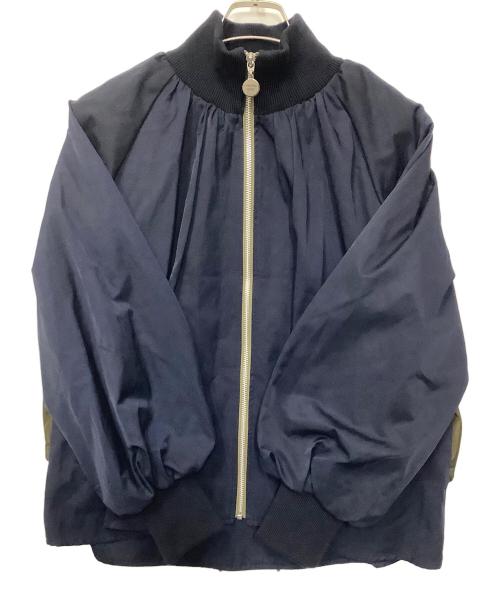 MARECHAL TERRE（マルシャルテル）MARECHAL TERRE (マルシャルテル) スタンドカラーボリュームフレアーブルゾン ネイビー サイズ:2の古着・服飾アイテム