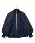 MARECHAL TERRE（マルシャルテル）の古着「スタンドカラーボリュームフレアーブルゾン」｜ネイビー
