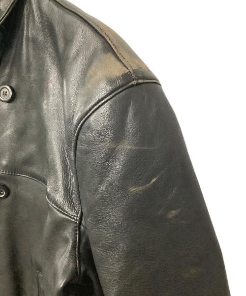 MACEES（マーシーズ）MACEES (マーシーズ) レザージャケット ブラック サイズ:LLの古着・服飾アイテム