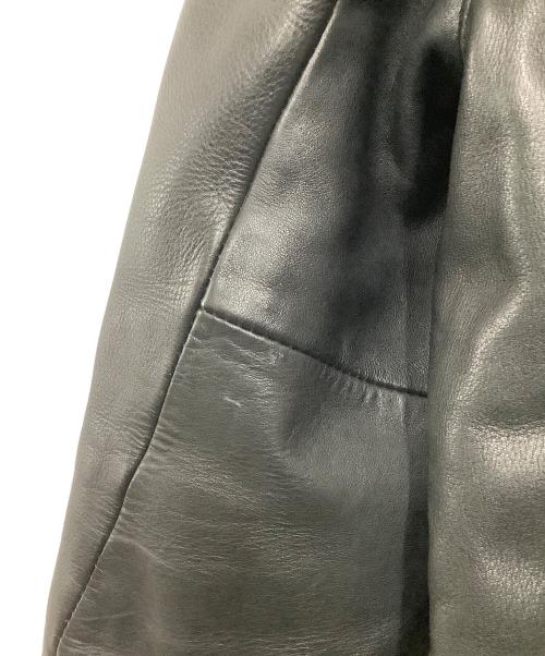 MACEES（マーシーズ）MACEES (マーシーズ) レザージャケット ブラック サイズ:LLの古着・服飾アイテム