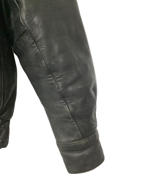 MACEES（マーシーズ）MACEES (マーシーズ) レザージャケット ブラック サイズ:LLの古着・服飾アイテム