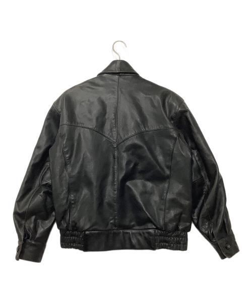MACEES（マーシーズ）MACEES (マーシーズ) レザージャケット ブラック サイズ:LLの古着・服飾アイテム