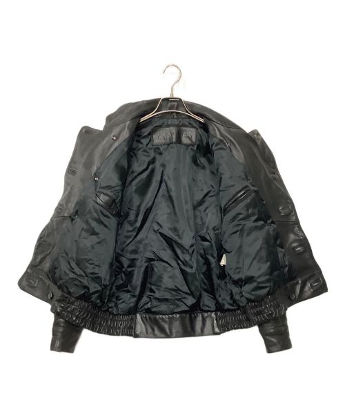 MACEES（マーシーズ）MACEES (マーシーズ) レザージャケット ブラック サイズ:LLの古着・服飾アイテム