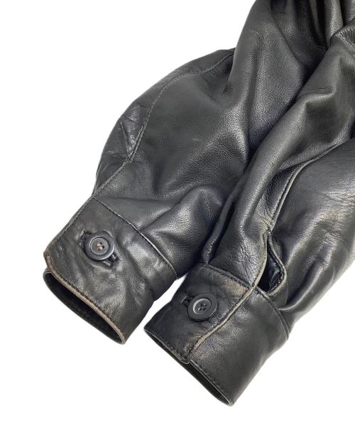 MACEES（マーシーズ）MACEES (マーシーズ) レザージャケット ブラック サイズ:LLの古着・服飾アイテム