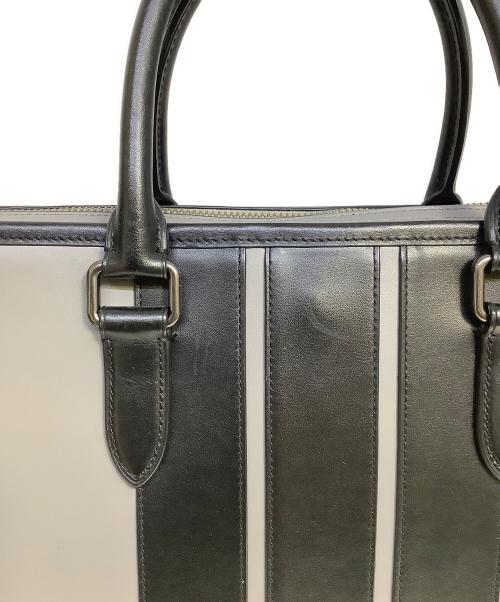 COACH（コーチ）COACH (コーチ) ブリーフケース グレー×ブラックの古着・服飾アイテム