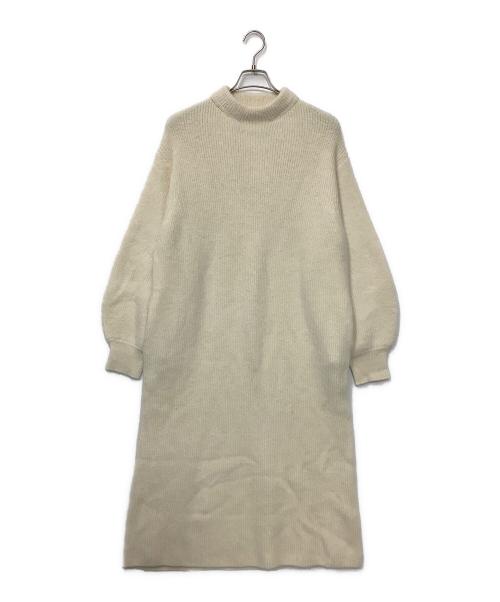 ebure（エブール）EBURE (エブール) ニットワンピース ホワイト サイズ:38 未使用品の古着・服飾アイテム