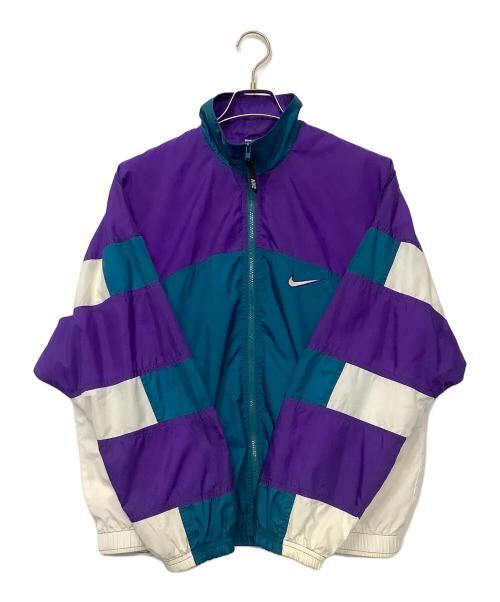 NIKE（ナイキ）NIKE (ナイキ) ナイロンジャケット ブルー×パープル サイズ:Mの古着・服飾アイテム