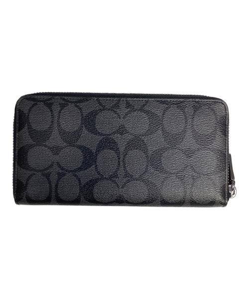 COACH（コーチ）COACH (コーチ) ラウンドファスナー長財布 ブラックの古着・服飾アイテム