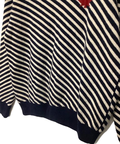 DSQUARED2（ディースクエアード）DSQUARED2 (ディースクエアード) 厚手ニット ブラック×ホワイト サイズ:XSの古着・服飾アイテム