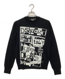 DSQUARED2（ディースクエアード）の古着「薄手ニット」｜ブラック