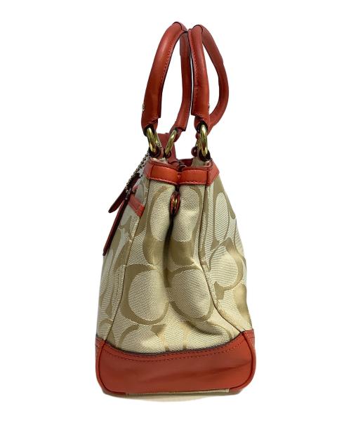 COACH（コーチ）COACH (コーチ) トートバッグ ベージュ×オレンジの古着・服飾アイテム