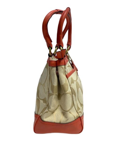 COACH（コーチ）COACH (コーチ) トートバッグ ベージュ×オレンジの古着・服飾アイテム