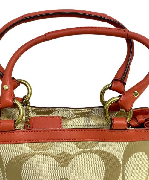 COACH（コーチ）COACH (コーチ) トートバッグ ベージュ×オレンジの古着・服飾アイテム