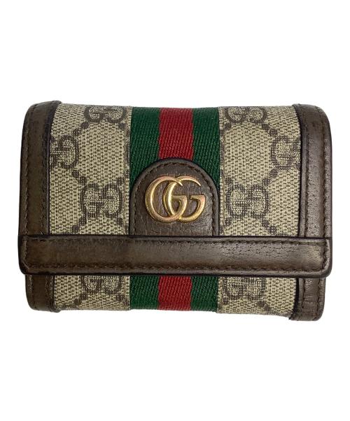 GUCCI（グッチ）GUCCI (グッチ) 3つ折り財布 ブラウンの古着・服飾アイテム