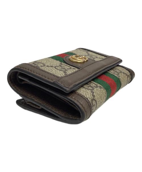 GUCCI（グッチ）GUCCI (グッチ) 3つ折り財布 ブラウンの古着・服飾アイテム