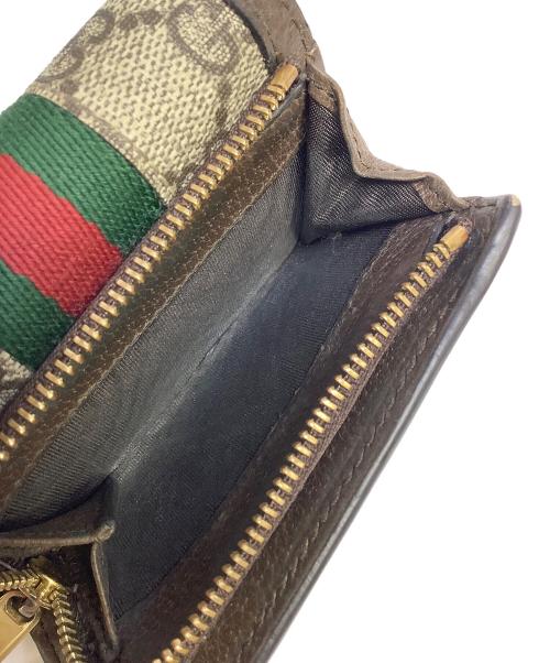 GUCCI（グッチ）GUCCI (グッチ) 3つ折り財布 ブラウンの古着・服飾アイテム