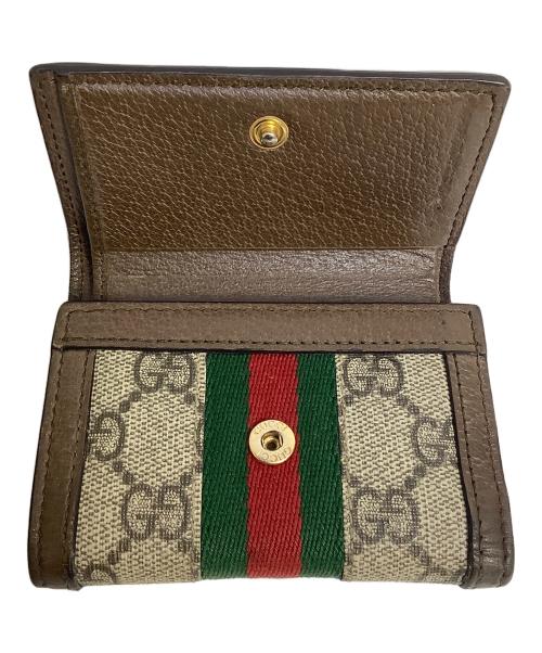 GUCCI（グッチ）GUCCI (グッチ) 3つ折り財布 ブラウンの古着・服飾アイテム