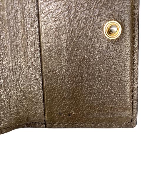 GUCCI（グッチ）GUCCI (グッチ) 3つ折り財布 ブラウンの古着・服飾アイテム