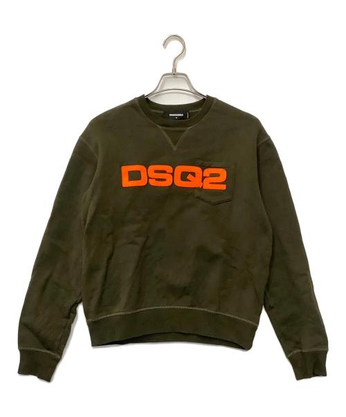 DSQUARED2（ディースクエアード）DSQUARED2 (ディースクエアード) スウェット グリーン サイズ:Sの古着・服飾アイテム
