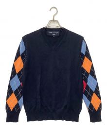 COMME des GARCONS HOMME（コムデギャルソン オム）の古着「薄手ニット」｜ネイビー