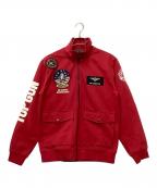 AVIREXアヴィレックス）の古着「ジップジャケット」｜レッド