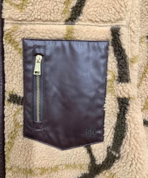 LAUREN RALPH LAUREN（ローレンラルフローレン）LAUREN RALPH LAUREN (ローレンラルフローレン) ボアジャケット ベージュ サイズ:Sの古着・服飾アイテム