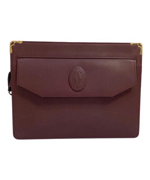 Cartier（カルティエ）Cartier (カルティエ) セカンドバッグ ボルドーの古着・服飾アイテム