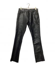 mnml（ミニマル）の古着「フェイクレザーパンツ」｜ブラック